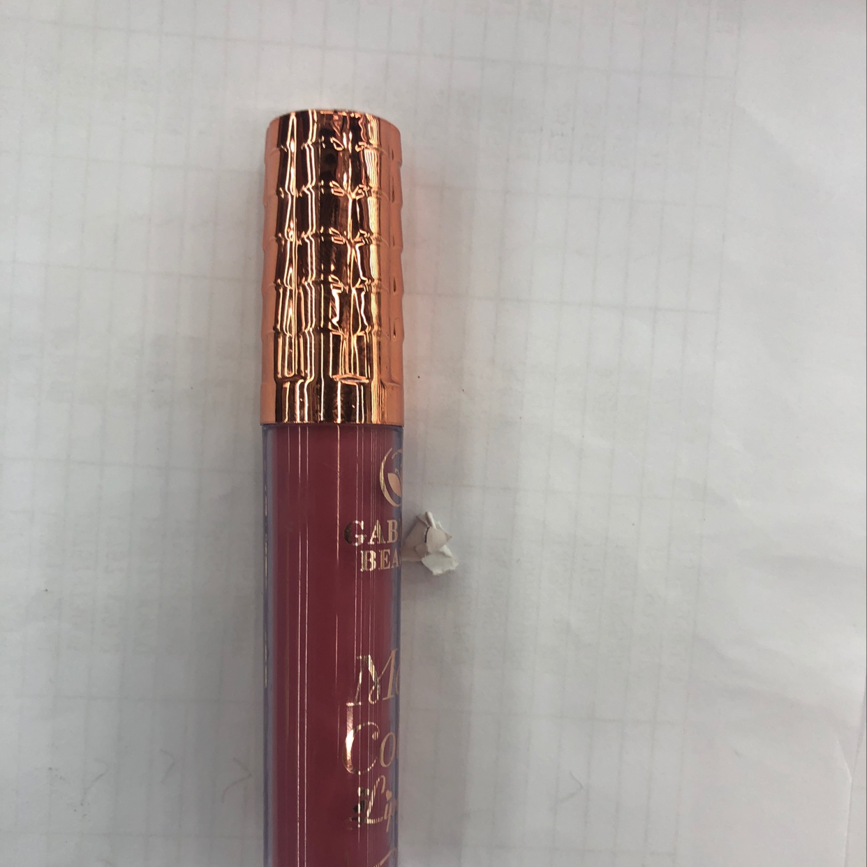 Rose red lip gloss