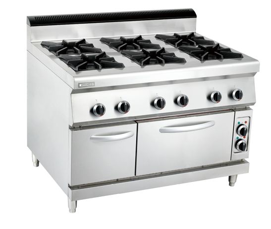 Six-burner gas cooker with electric oven sand boiler gas stove four-eye gas stove fire stove