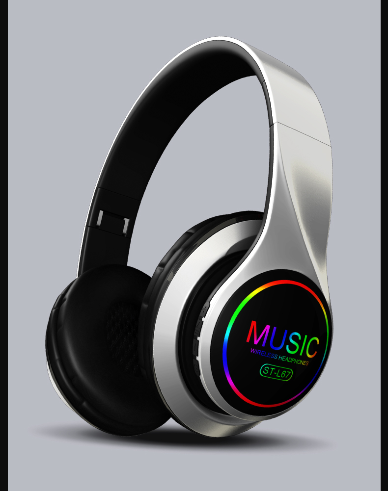 七彩发光无线头戴式蓝牙耳机重低音可插卡游戏语音耳麦工厂直销详情图13