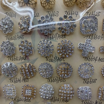 Diamond-Set Alloy Buttons