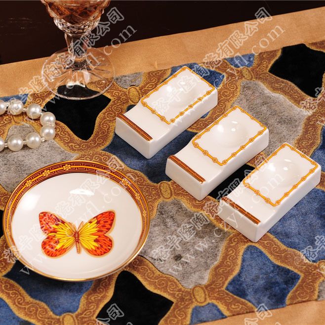 Ceramic Tableware Set with Butterfly Design