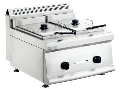 Taiwan luxury two-cylinder double-screen gas fryer Fried chicken leg chicken wing chips fryer pan