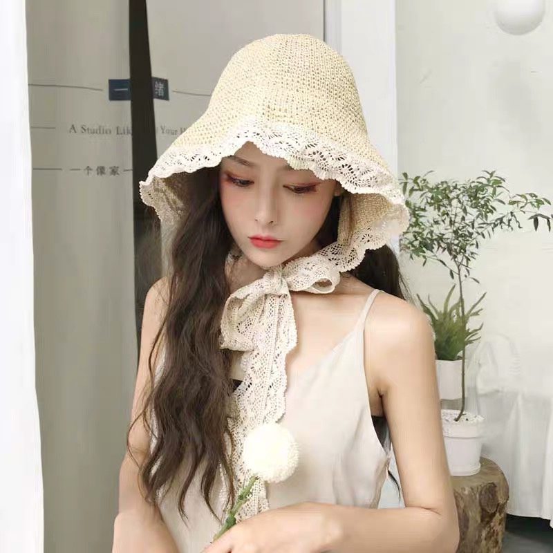 大人时尚草帽燕子帽业手工针织帽遮阳帽太阳帽