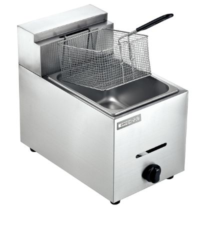 71 Single cylinder single sieve gas fryer pan Fried chicken leg chicken wing Fries frying pan