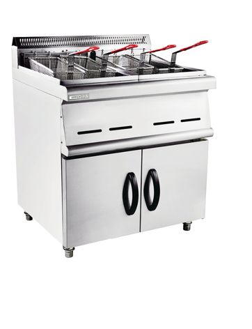 Vertical two-cylinder four-screen gas Fried oven Fried chicken leg chicken wing French fryer