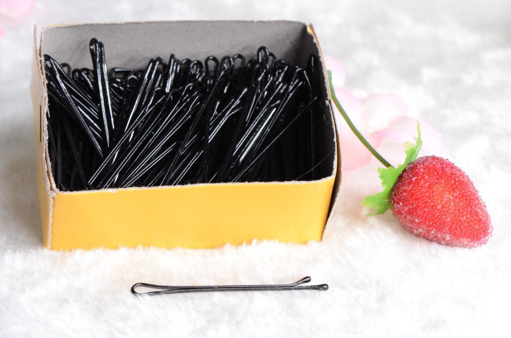 理发店专用一字夹黑色发夹盘发详情图6