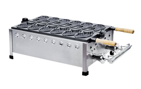 Gas-fired Korean fish cake machine, taiyaki machine, five-grain fish machine, filling Korean small fish cake machine