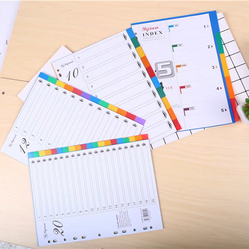 11-hole color has 5 pages, 6 pages, 10 pages, 12 pages, 20 pages, 31 pages index page A4 category page loose-leaf PP separate page thumbnail