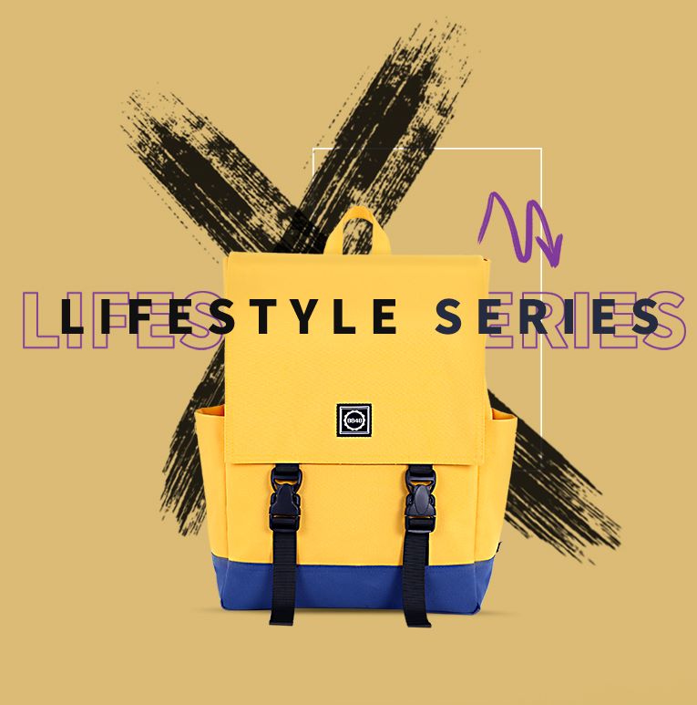 义乌好货 日系纯色书包工装风ins超火简约紫色双肩背包