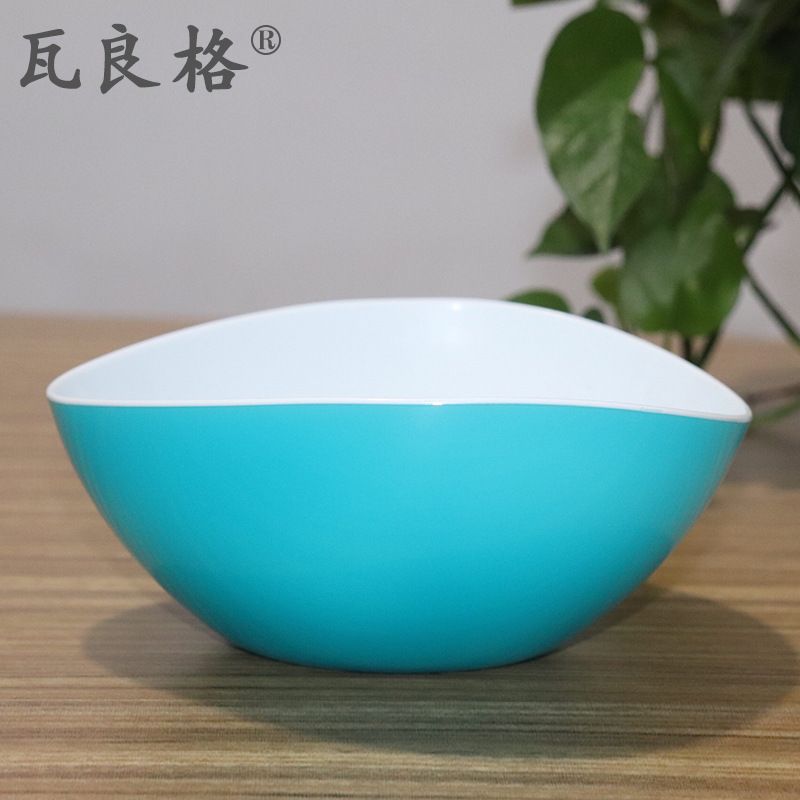 义乌好货餐具双色蛋形塑料PP沙拉碗水果蔬菜渐变色小碗产品图