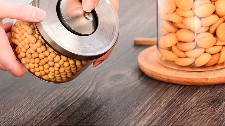 Large round stainless steel high borosilicate glass bottles details Picture