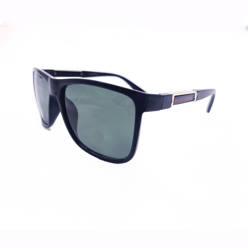 Glass sunglasses, bright black sunglasses, available in multiple colors detail image 2