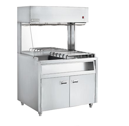 Vertical chip workstation infrared insulated cabinet fries insulation