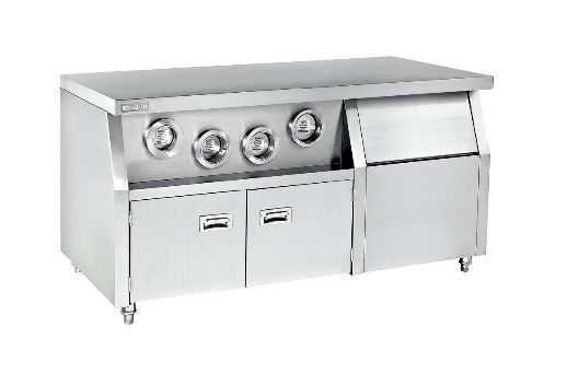 Central Island Milk tea operating table Stainless steel fresh-keeping table Milk tea shop Central Island