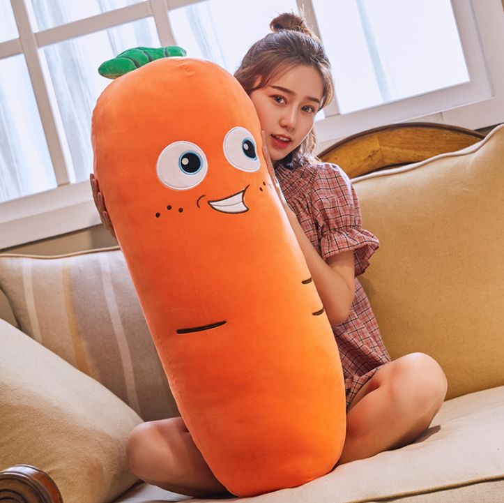义乌好货 软体胡萝卜公仔抱枕创意表情毛绒玩具生日礼物