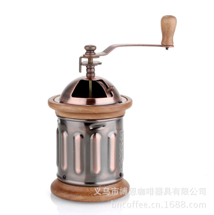 义乌好货 经典BM-143古典精品镀铜手摇磨豆机 陶瓷磨芯