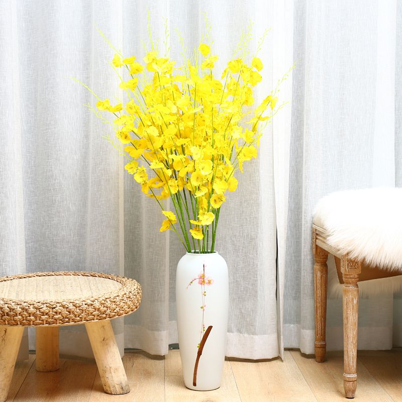 Yiwu Selection dance orchid Wenxin blue yellow trident simulation home floral art thumbnail