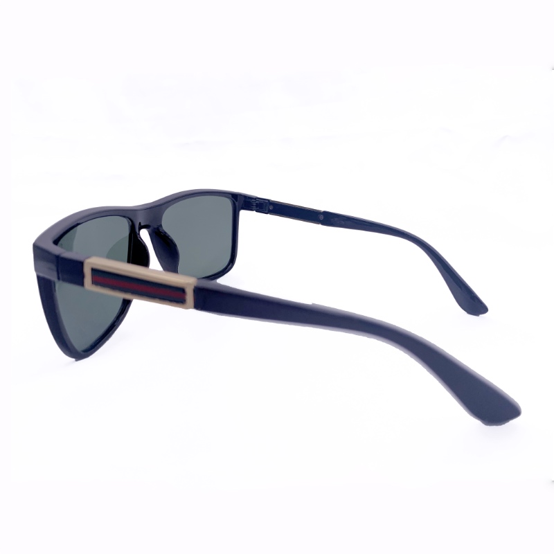 Glass sunglasses, bright black sunglasses, available in multiple colors detail image 3