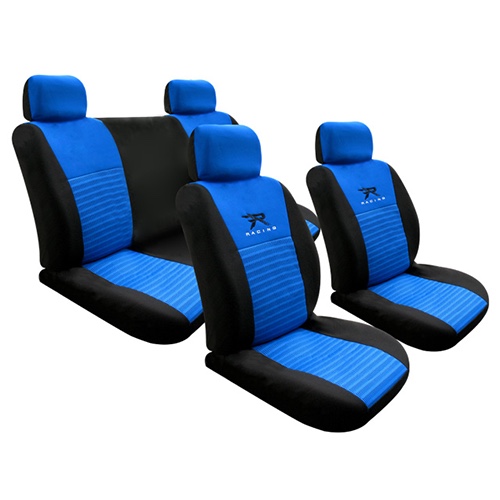 Car seat cover universal size straight flat 3d sandwich fabric blue thumbnail