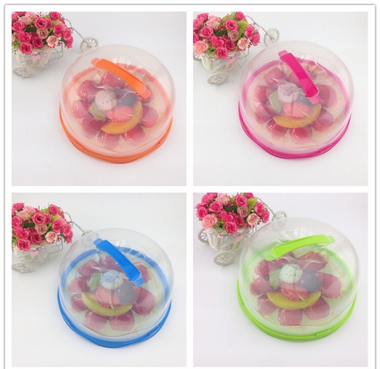 Baking Box 6 8 10 12 Inch Transparent Cake Box Portable Round Crisper Specification drawing