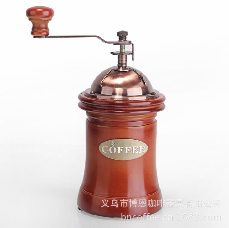 义乌好货 新款BM-145古典精品手摇磨豆机 陶瓷磨芯图