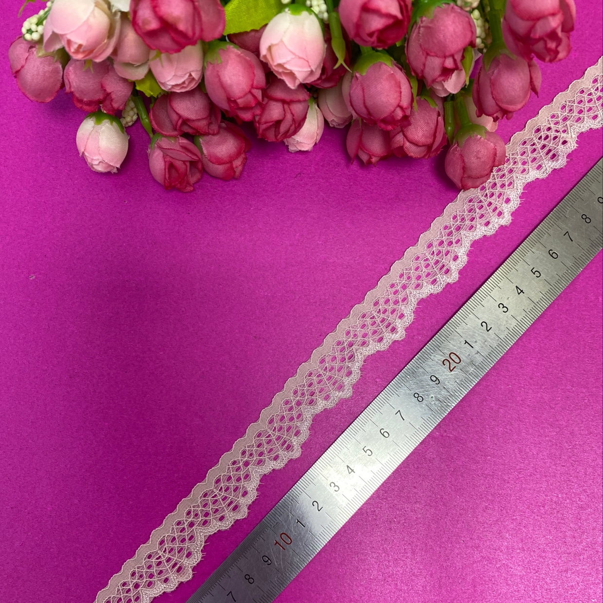 LE0281(2.5CM width) Lace trim, with elastic trim, without elastic trim, eyelash trim, lace fabric, clothing accessories, new style trim Specification image