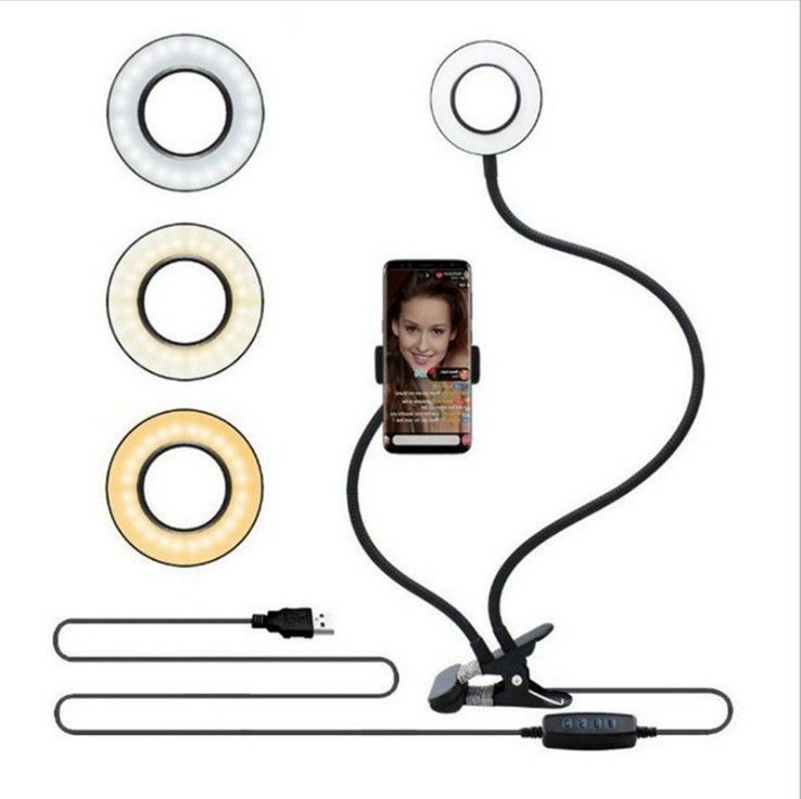 Yiwu good live beauty chasing drama mobile phone live bracket fill light LED photo anchor fill light thumbnail