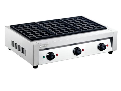 Three-plate electric heating fish ball machine, commercial fish ball machine, takoyaki machine, shrimp egg pulling equipment