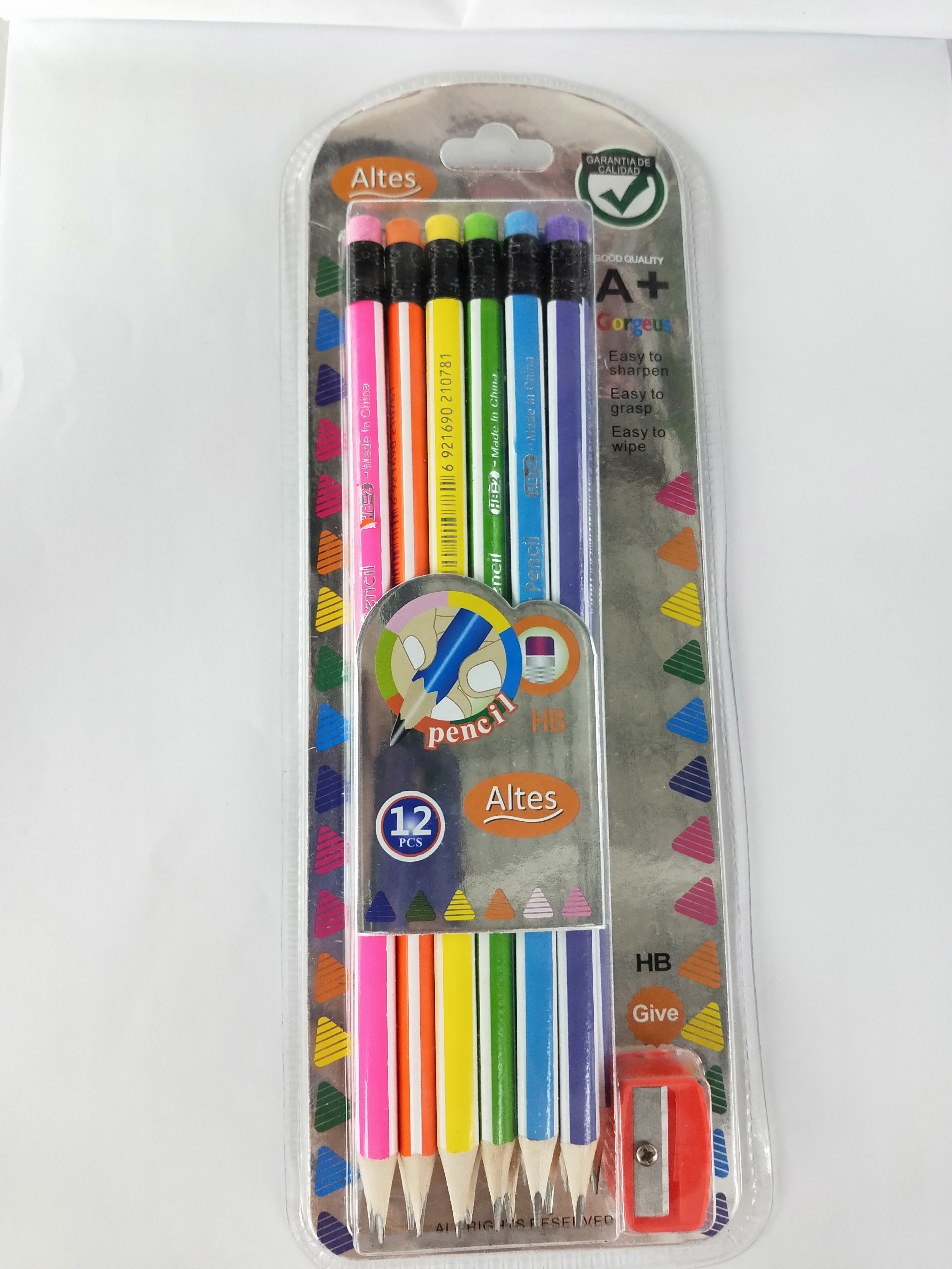 高质量优质学生HB荧光漆抽条铅笔吸卡套装详情图1