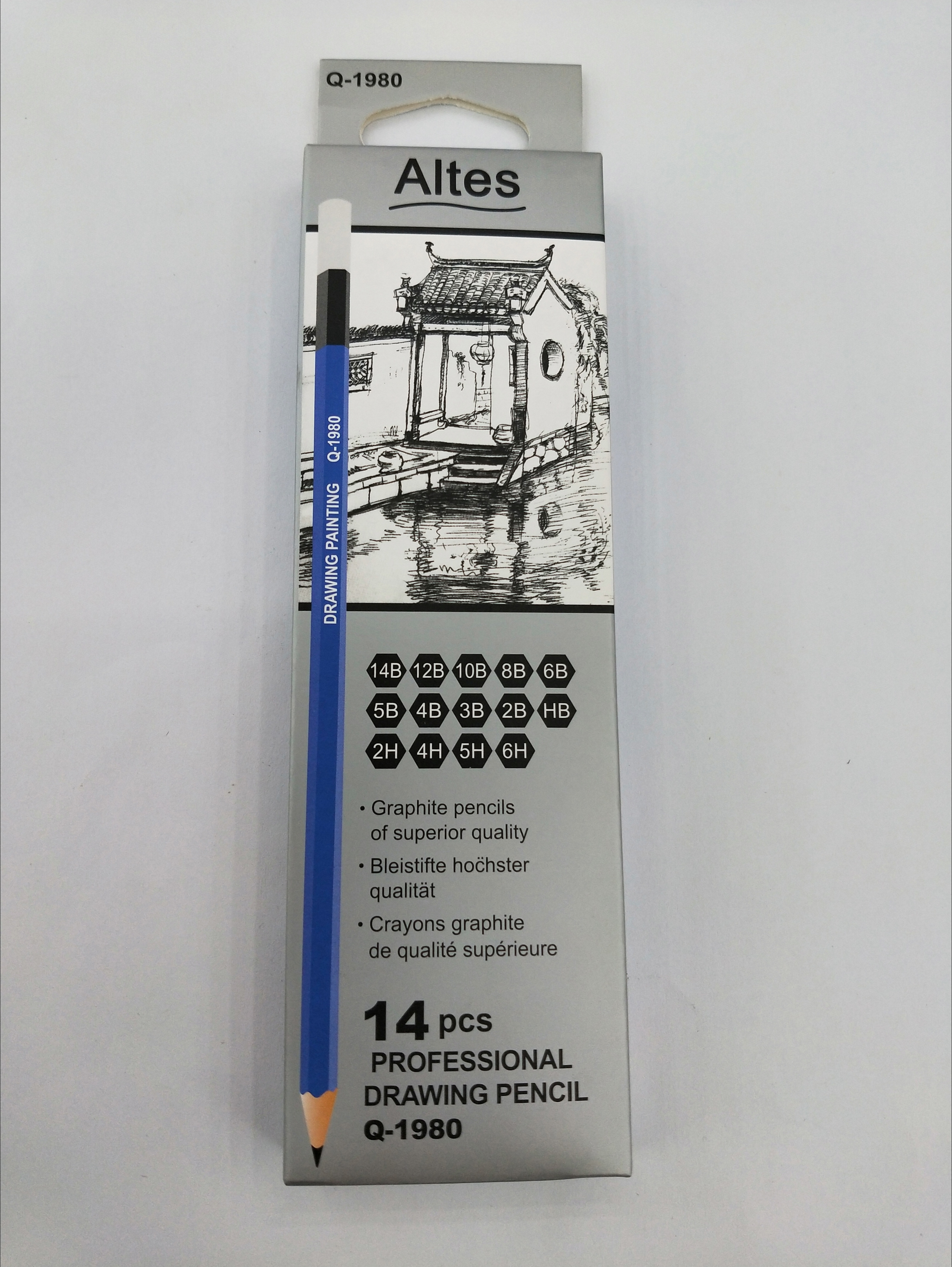 14B,12B,10B,8B,6B,5B,4B,3B,2B,HB,2H,4H,5H,6H专业绘画素描铅笔详情图1