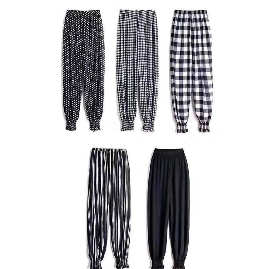 Ice silk mosquito repellent pants for women, light and flowing lantern pants, loose large-sized wide-leg pants, chiffon tight-fitting pants for outerwear Specification image