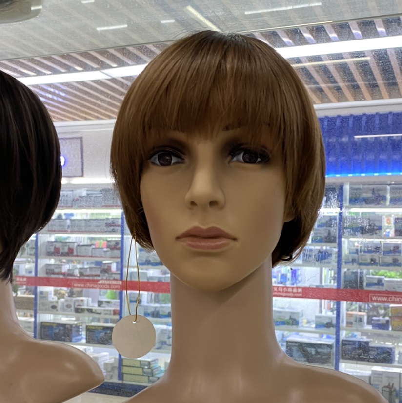 Matte high-temperature silk wig, rose net wig, women's rubber paper net wig, head cover, realistic wig with black dyeing on the top