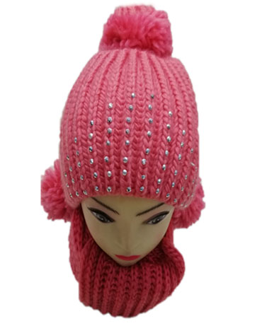  3 ball cap hat scarf suit warm and windproof ladies fashion cap thumbnail