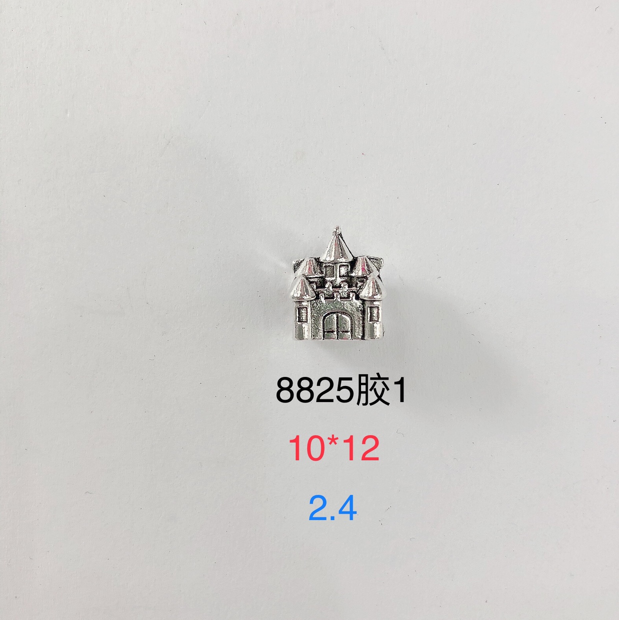 Zinc alloy silver-encrusted accessory large hole bead bracelet accessory DIY house spacer bead 8825