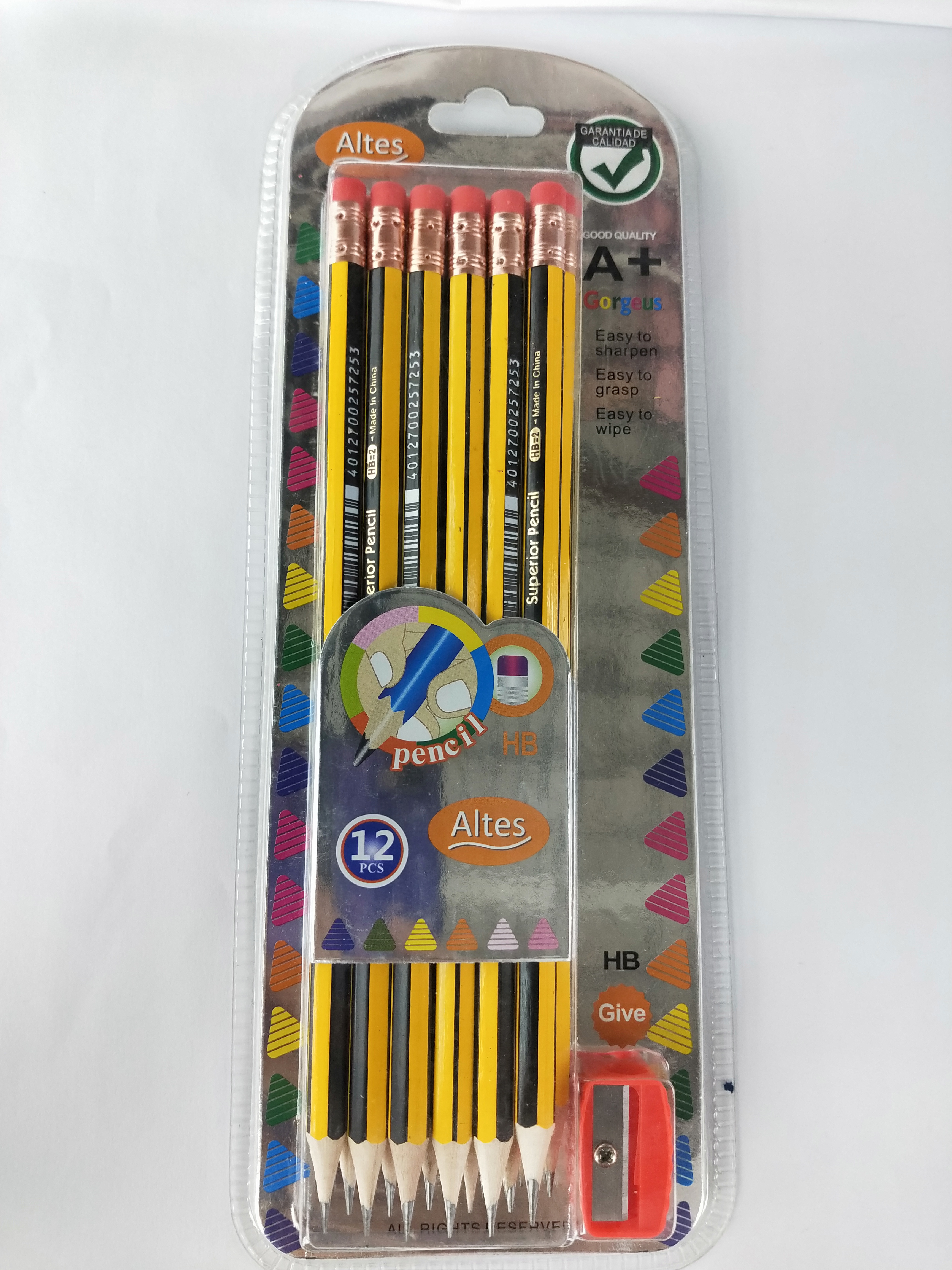 高质量优质学生HB黄黑抽条铅笔吸卡包装详情图1