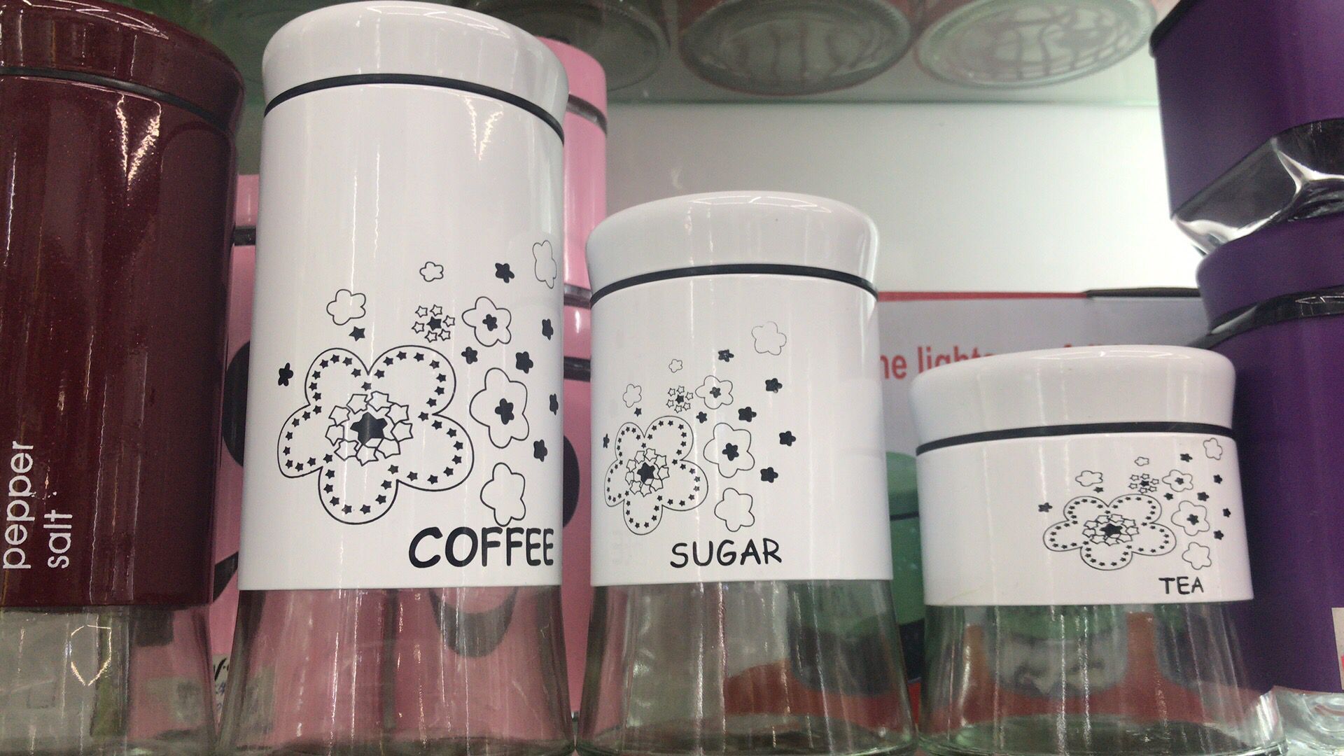 A three-piece glass sugar jar thumbnail