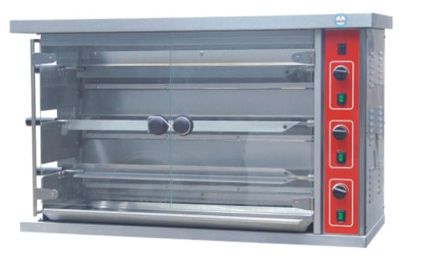 3 - layer gas - fired rotary-type string chicken oven rotisserie