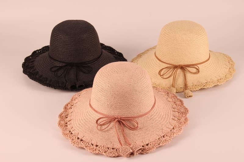 Fashion straw hats hand-crocheted large Korean version of straw hats thumbnail