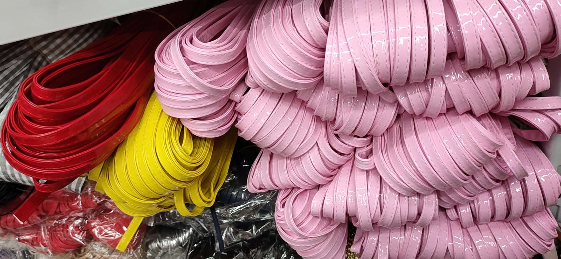 线带桂英辅料三股辫子绳到九股辩孑绳白底实物图