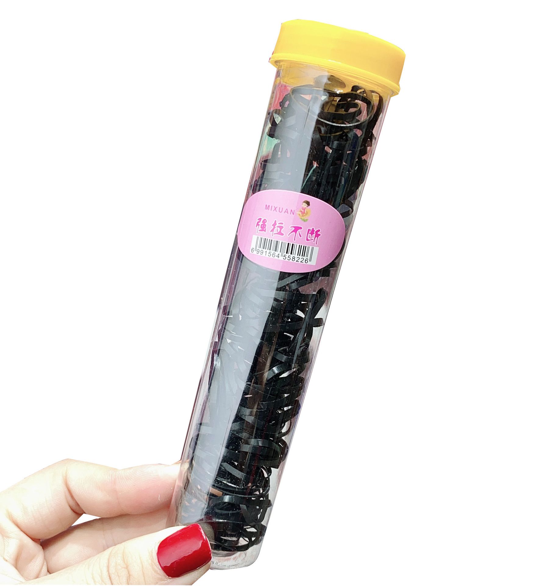 Korean version of children's hair accessories pen box shaped plastic box strong pull continuously disposable baby hair band Item Picture