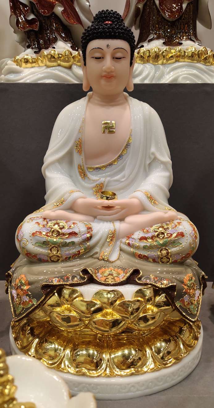 New color white marble saha three holy