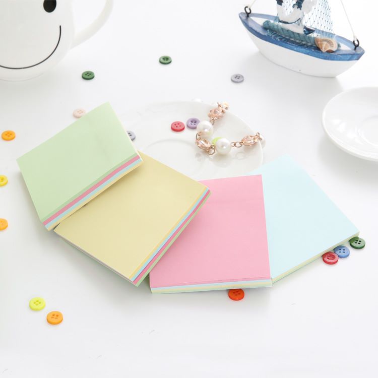100 sheets 3x3 pastel rainbow memo pad sticky notes details Picture