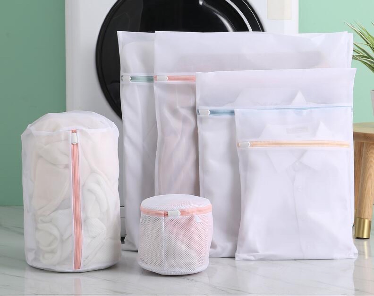 涤纶细网洗衣袋七件套粗网洗衣袋文胸袋内衣护洗袋