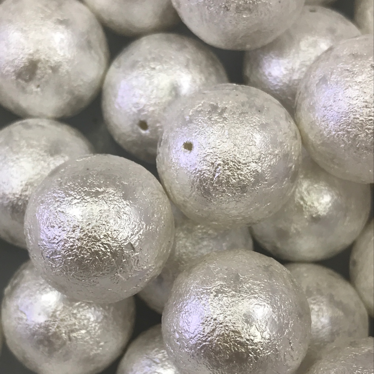 Snowflake beads (half hole) imitation pearl bright bead necklace manufacturers direct marketing quality assurance, large quantity preferred thumbnail