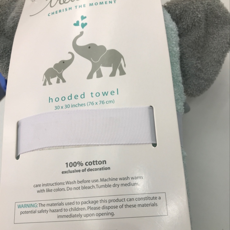 动物浴巾细节图