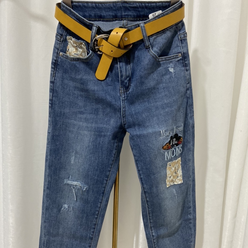 Slim Jeans, Denim Nine-Point Pants.