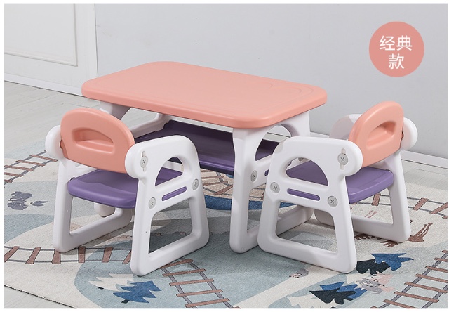 儿童桌椅组合学习桌学生桌椅套装塑料桌子幼儿园桌椅套装图
