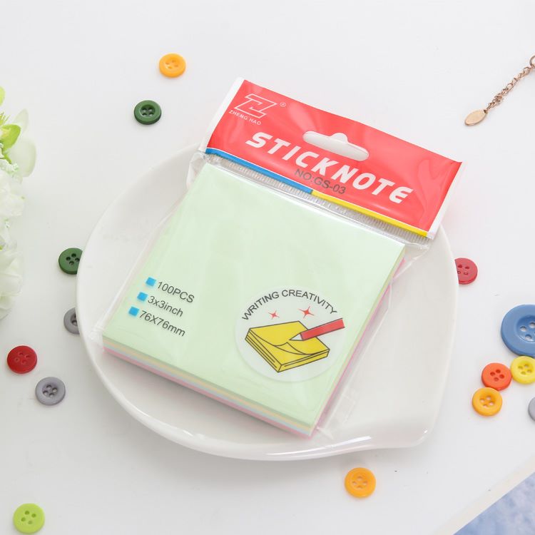 100 sheets 3x3 pastel rainbow memo pad sticky notes full figure