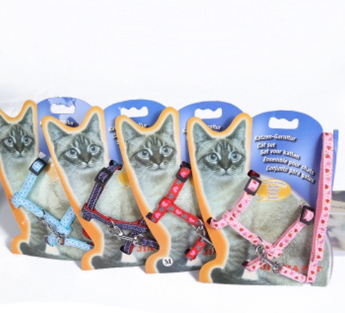 宠物用品猫猫牵引绳心行卡通猫链绳小猫胸背带定制猫咪牵引绳详情图9