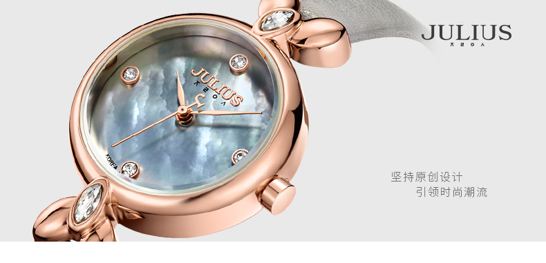 Yiwu Quality Korean version female leather strap waterproof fashionable white-collar quartz Watch JA-975 detail image 9